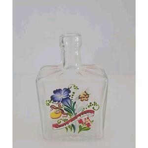 Antique Austrian Handpainted Glass Vanity Bottle Grugg Aus Tyrol